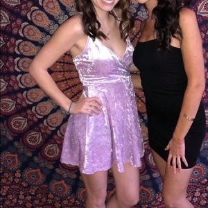 PINK VELVET MINI DRESS- worn once